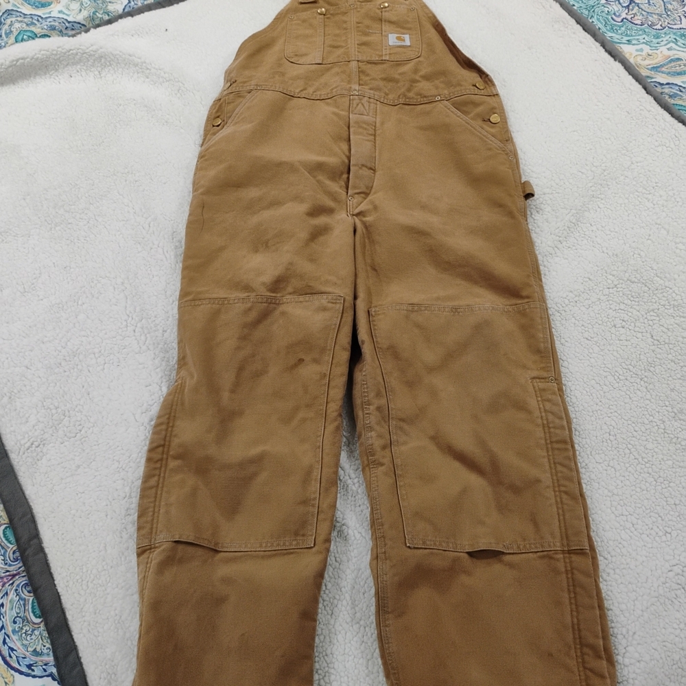Carhartt Overalls Men 29" Inseam Bibs Double Knee Quilted Liner NO TAGS